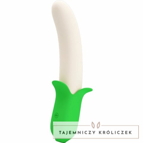 PRETTY LOVE Banana Knight silikonowy model 7 trybow wibracji zielony PRETTY LOVE