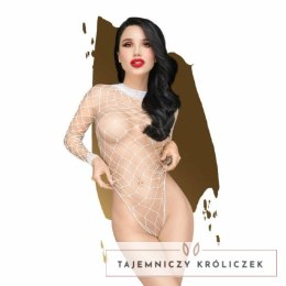 Penthouse Scandalous Body Biały XL - siateczkowe body z długim rękawem PENTHOUSE