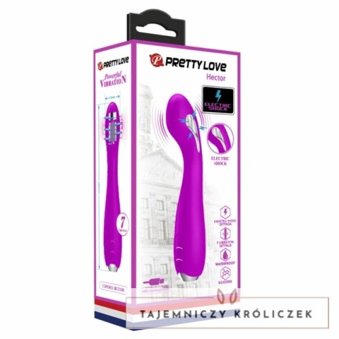 Pretty Love Hector - wibrator wodoodporny, elektro-stymulacja, fioletowy PRETTY LOVE