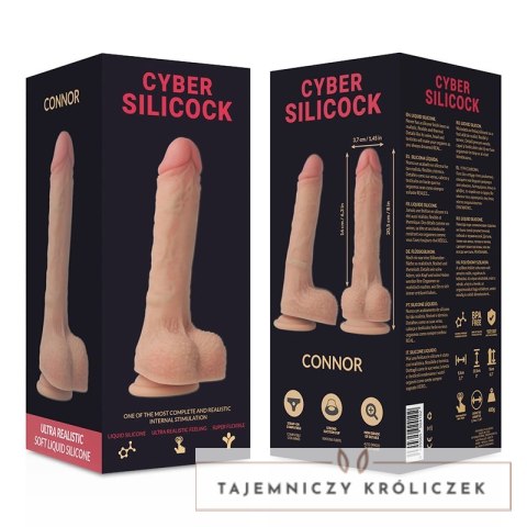 Cyber Silicock Connor uprząż z płynnego silikonu + 3 pierścienie 20,5 cm CYBER SILICOCK