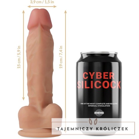 Cyber Silicock Oliver Uprząż z silikonową nakładką i 3 pierścieniami, 19 cm CYBER SILICOCK