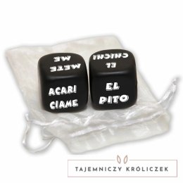 Diablo Picante Zestaw 2 Czarnych Kości Akcji i Części Ciała 25 mm DIABLO