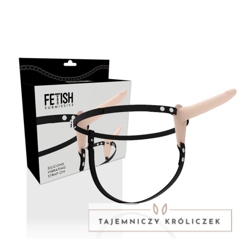Fetish Submissive Harness silikonowy model z funkcją wibracji 15 cm FETISH SUBMISSIVE