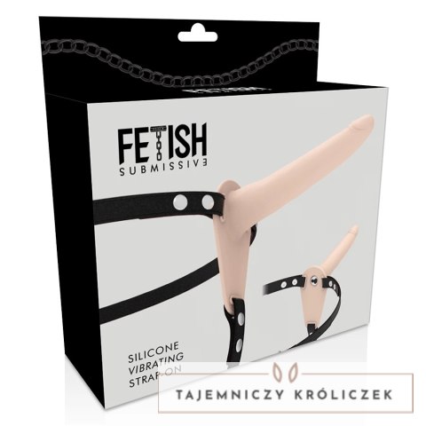 Fetish Submissive Harness silikonowy model z funkcją wibracji 15 cm FETISH SUBMISSIVE