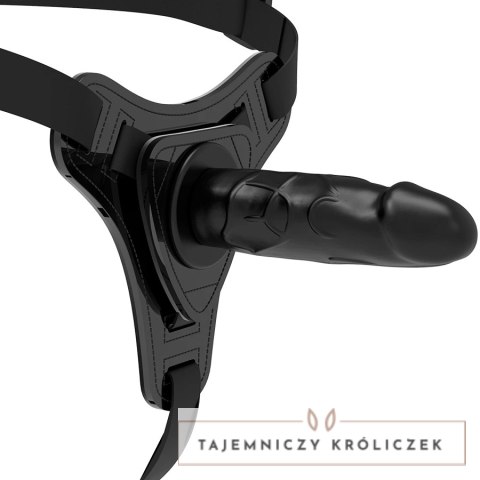 Fetish Submissive Uprząż silikonowa czarna 15 cm - uniwersalny rozmiar FETISH SUBMISSIVE