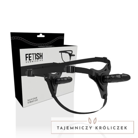 Fetish Submissive Uprząż silikonowa czarna 15 cm - uniwersalny rozmiar FETISH SUBMISSIVE