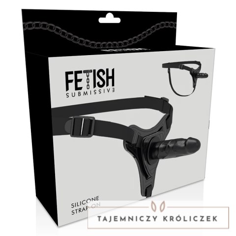 Fetish Submissive Uprząż silikonowa czarna 15 cm - uniwersalny rozmiar FETISH SUBMISSIVE