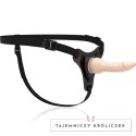Fetish Submissive Uprząż silikonowa z elementem anatomicznym 16cm czarna FETISH SUBMISSIVE