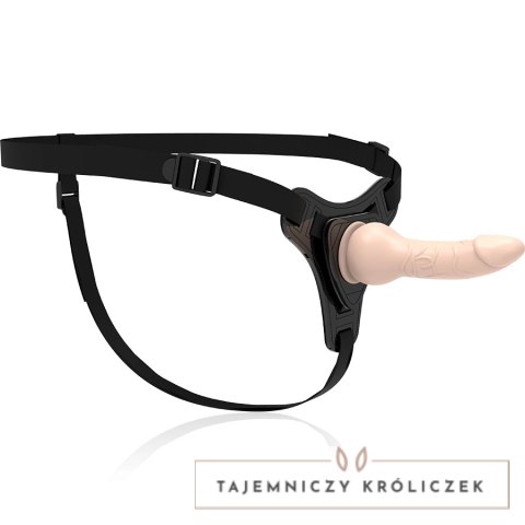 Fetish Submissive Uprząż silikonowa z elementem anatomicznym 16cm czarna FETISH SUBMISSIVE