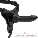 Fetish Submissive Uprząż z silikonowym aplikatorem 16 cm czarna FETISH SUBMISSIVE