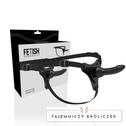 Fetish Submissive Uprząż z silikonowym aplikatorem 16 cm czarna FETISH SUBMISSIVE