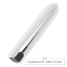 OHMAMA Srebrny Model Wibrujący 9,5 cm USB - 10 Trybow Pracy OHMAMA