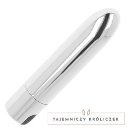 OHMAMA Srebrny Model Wibrujący 9,5 cm USB - 10 Trybow Pracy OHMAMA