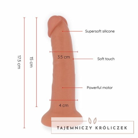 ONINDER Bogota Mini Wibrator 9 Trybow Silikonowy 17,5 cm Naturalny APP ONINDER