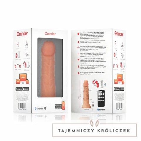 ONINDER Bogota Wibrator Silikonowy Średni 9 Trybow 20cm Naturalny APP ONINDER