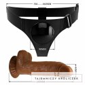 Pretty Love Micheal 20 cm - uniwersalny system paskow z czarnym elementem anatomicznym PRETTY LOVE
