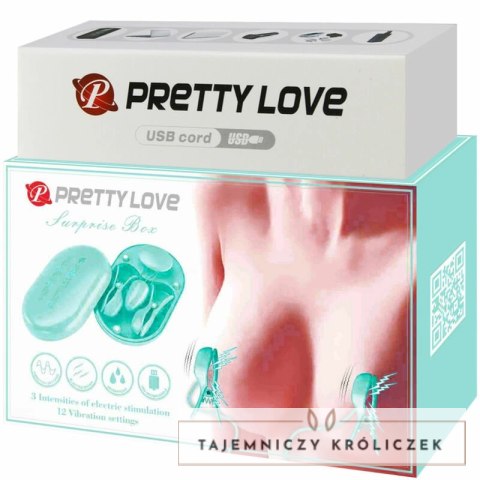Pretty Love Zaciski do Elektrostymulacji Niebieskie USB 12 Trybow PRETTY LOVE