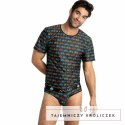 ANAIS MEN BENITO T-SHIRT S - elastyczny podkoszulek, czarny ANAIS MEN