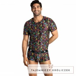 ANAIS MEN Meksyk T-shirt M kwiatowy wzor transparentny ANAIS MEN