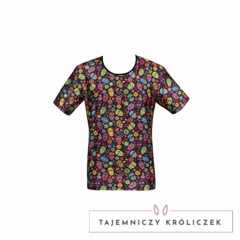ANAIS MEN Meksyk T-shirt M kwiatowy wzor transparentny ANAIS MEN