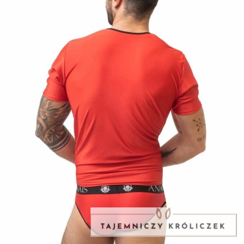 ANAIS MEN T-Shirt SOUL M czerwony czarna lamowka mikrofibra ANAIS MEN