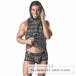 Anais Men Aegis T-shirt z kapturem szary melanż, dopasowany kroj ANAIS MEN