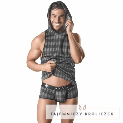 Anais Men Aegis T-shirt z kapturem szary melanż, dopasowany kroj ANAIS MEN
