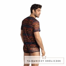 Anais Men Chill T-shirt M Czarny Tiul Kolorowy Nadruk Palmy ANAIS MEN