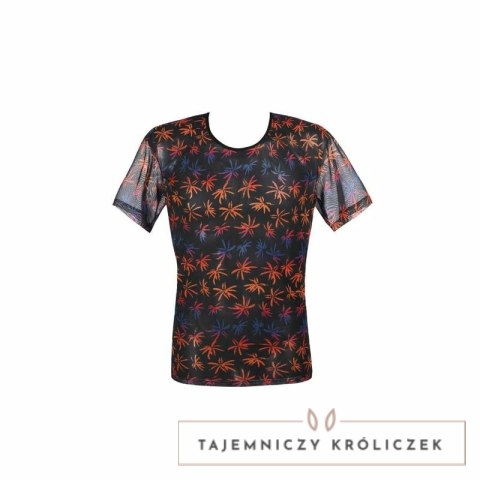 Anais Men Chill T-shirt M Czarny Tiul Kolorowy Nadruk Palmy ANAIS MEN