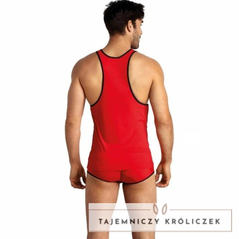 Anais Men Soul Top XL czerwony, miękka mikrofibra, bez rękawow ANAIS MEN