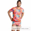 Anais Men T-Shirt Falcon S lycra bananowy wzor dopasowany ANAIS MEN