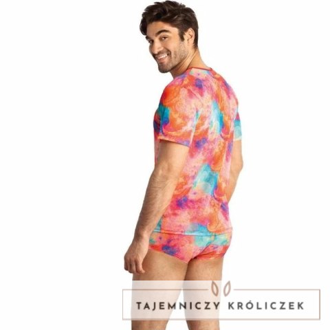 Anais Men T-Shirt Falcon S lycra bananowy wzor dopasowany ANAIS MEN