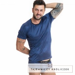 Anais Men T-Shirt morski S czarny tiul granatowe paski ANAIS MEN