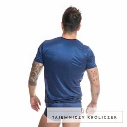 Anais Men T-Shirt morski S czarny tiul granatowe paski ANAIS MEN