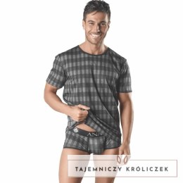 Anais Men T-shirt Aegis szary wzor w kratę rozmiar S ANAIS MEN