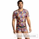 Anais Men T-shirt Komiksowy M - Kolorowy, Dopasowany, Modal ANAIS MEN