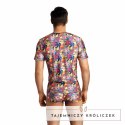 Anais Men T-shirt Komiksowy M - Kolorowy, Dopasowany, Modal ANAIS MEN