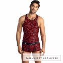 Anais Men Top Tribal XL czerwona mikrofibra bez rękawow ANAIS MEN