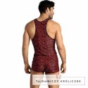 Anais Men Top Tribal XL czerwona mikrofibra bez rękawow ANAIS MEN