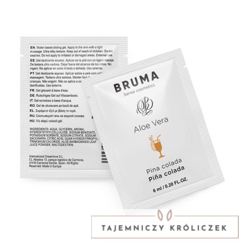 BRUMA Aloe Vera Gel Sliding Pina Colada 6ml - nawilżający żel wodny BRUMA