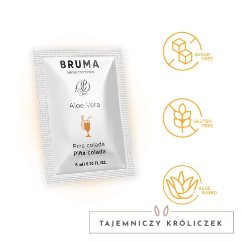BRUMA Aloe Vera Gel Sliding Pina Colada 6ml - nawilżający żel wodny BRUMA