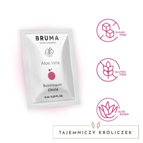 BRUMA Aloe Vera Żel nawilżający o smaku gumy balonowej 6 ml BRUMA