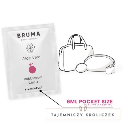 BRUMA Aloe Vera Żel nawilżający o smaku gumy balonowej 6 ml BRUMA