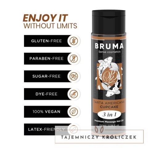BRUMA Premium Olejek Masaż 3w1 Efekt Ciepła 100ml Bez Parabenow BRUMA