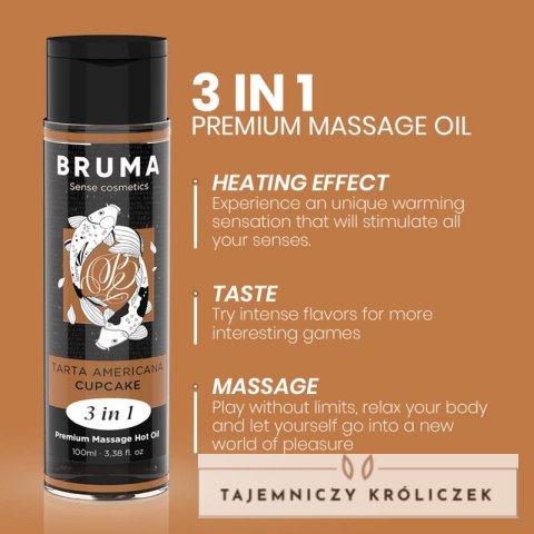 BRUMA Premium Olejek Masaż 3w1 Efekt Ciepła 100ml Bez Parabenow BRUMA