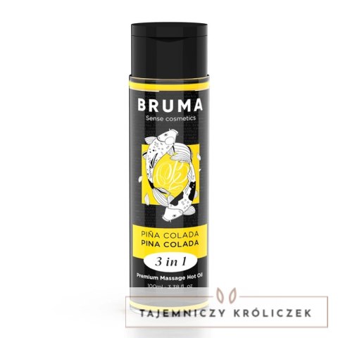 BRUMA Premium Olejek do Masażu 3w1 Pina Colada Efekt Ciepła 100ml BRUMA