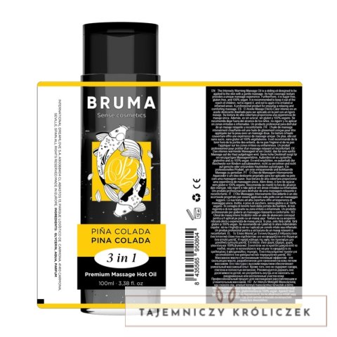 BRUMA Premium Olejek do Masażu 3w1 Pina Colada Efekt Ciepła 100ml BRUMA