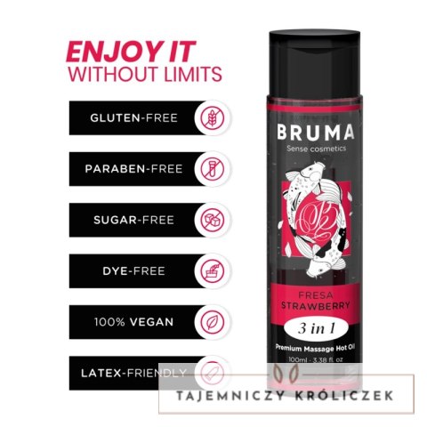 BRUMA Premium Olejek do Masażu 3w1 Truskawka Heat Effect 100ml BRUMA