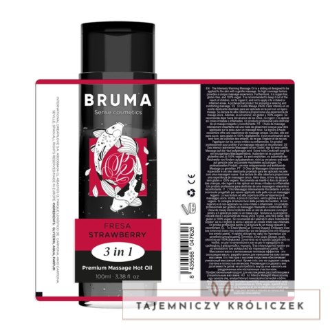 BRUMA Premium Olejek do Masażu 3w1 Truskawka Heat Effect 100ml BRUMA