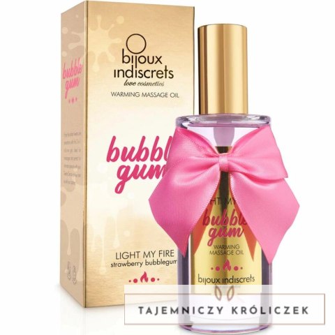 Bijoux Indiscrets Light My Fire Olejek do masażu rozgrzewający, guma balonowa 100ml BIJOUX